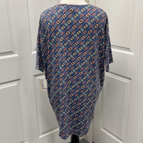 LuLaRoe New Blue Geometric Irma Medium NWT - Picture 4 of 9